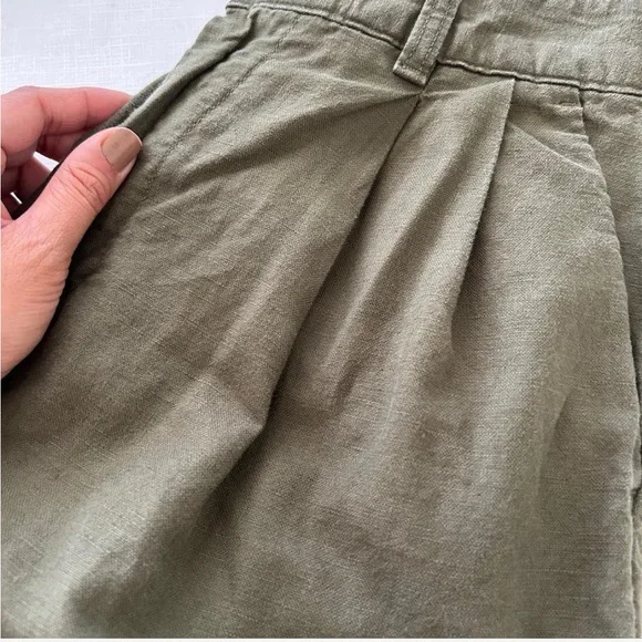 GAP Pleated High Rise Linen-Cotton Pants. - Picture 5 of 8